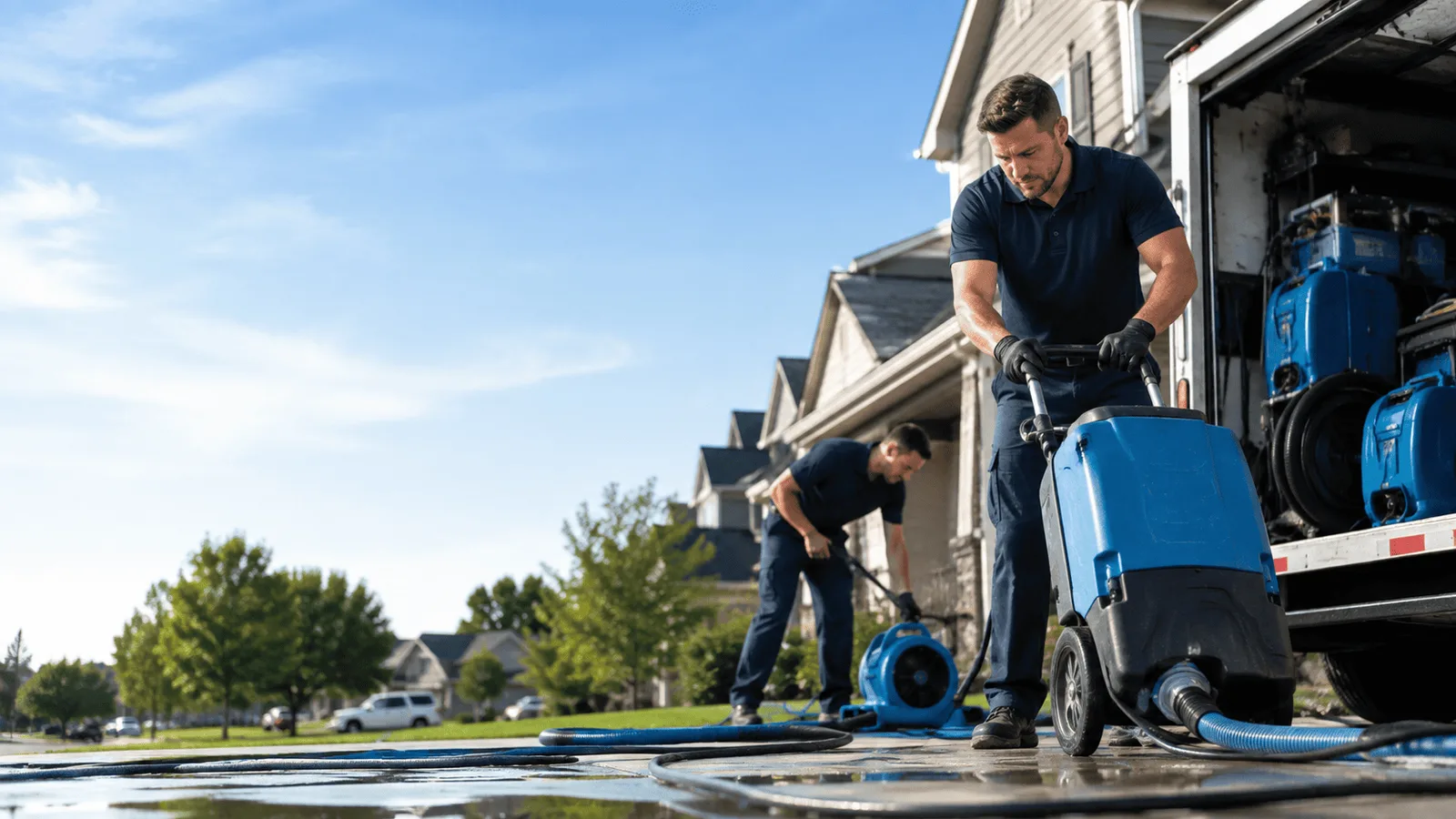 Dehumidification being performed in Pleasant Hill, IA